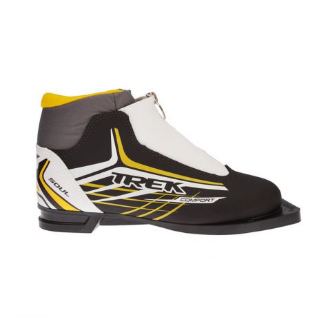 Ботинки лыжные Trek Soul Comfort, черные лого желтый