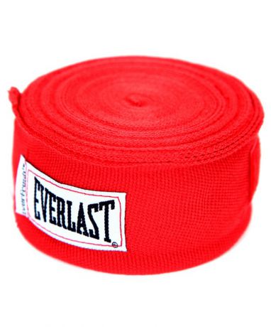 Бинт боксерский Everlast 4466RD, 3,5м, х/б, красный