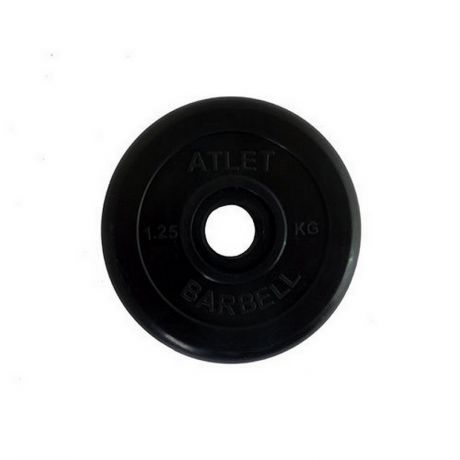 Диск обрезиненный d26мм MB Barbell MB-Atlet26 1,25кг черный