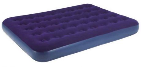 Кровать Relax Flocked Air Bed Double 191x137x22см синий 20256