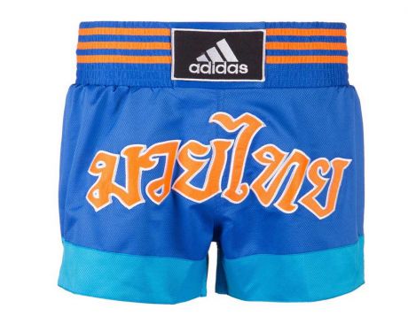 Шорты для тайского бокса Adidas Thai Boxing Short Sublimated сине-оранжевые adiSTH02