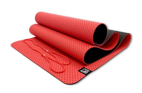 Мат для йоги Original Fit.Tools FT-YGM6-3DT-RED красный