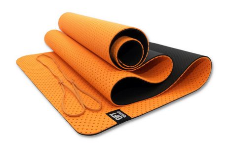 Мат для йоги Original Fit.Tools FT-YGM6-3DT-ORANGE оранжевый