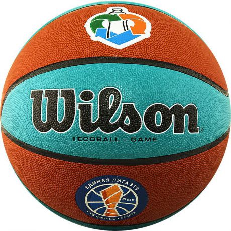 Мяч баскетбольный Wilson Vtb Gameball WTB0534XBVTB коричнево-бирюзовый