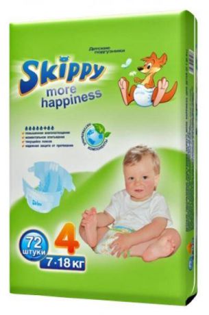Подгузники Skippy more happiness (7-18 кг) 72 шт