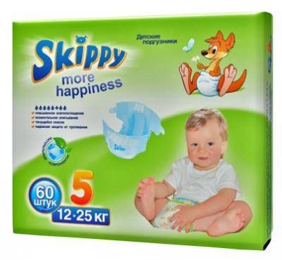 Подгузники Skippy more happiness (12-25 кг) 60 шт