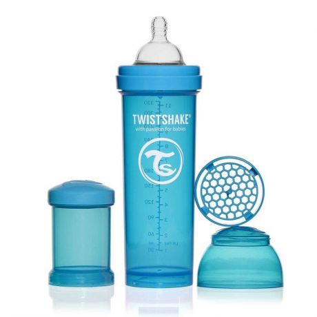 Подогреватель бутылочек Twistshake Бутылочка для кормления 330 мл. Синяя