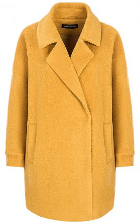 Желтое шерстяное пальто