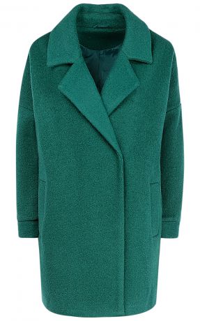 Зеленое шерстяное пальто