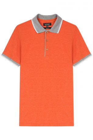 Оранжевая футболка-поло