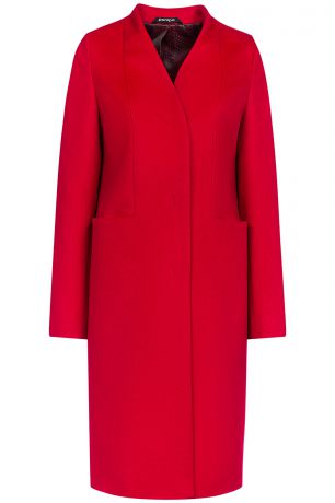 Красное шерстяное пальто