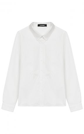 Белая блузка с открытой спинкой