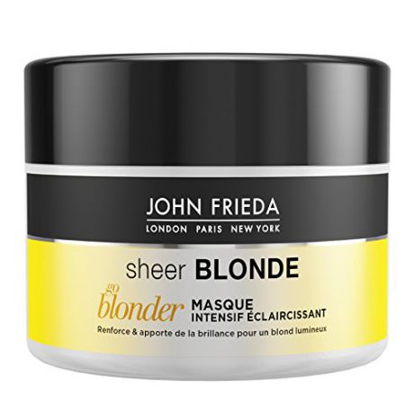 Маска для увлажнения, восстановления и придания блеска поврежденным, лишенным блеска волосам светлого оттенка John Frieda Sheer Blonde Go Blonder Masque Intensif Eclaircissant