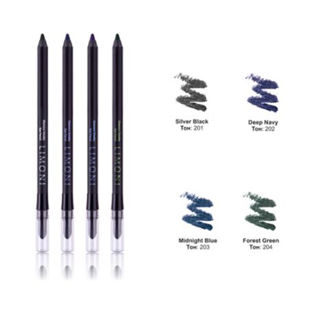 Гелевый карандаш для век с текстурой металлик Limoni Glamour Smoky Eye Pencil