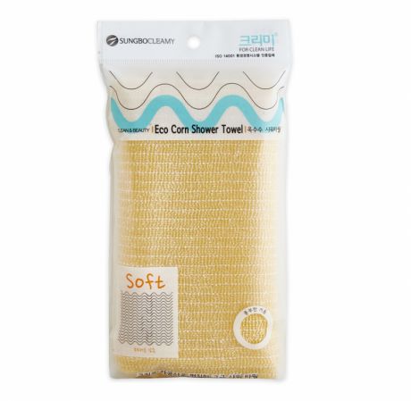 Мягкая мочалка Sungbo Cleamy Clean And Beauty Eco Corn Shower Towel (25х100)