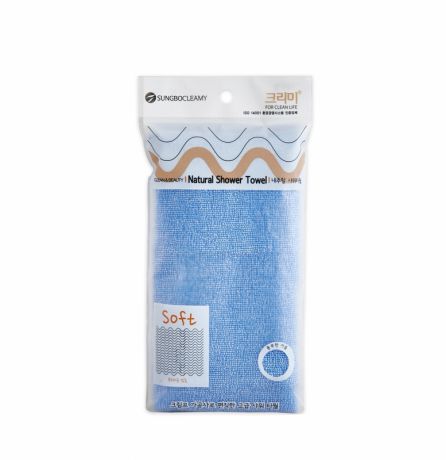 Мягкая мочалка для тела Sungbo Cleamy Clean and Beauty Natural Shower Towel (28x100)