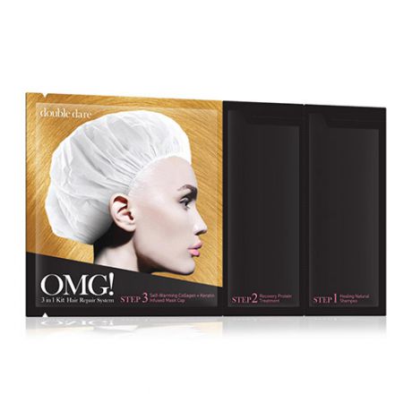 Трехкомпонентная маска специально создана для ухода и восстановления сильно поврежденных и окрашенных волос. Double Dare OMG! 3 in 1 Kit Hair Repair System