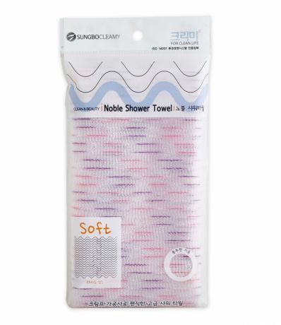 Изделие обеспечивает одновременно отшелушивающий эффект и мягкость действия. Sungbo Cleamy Clean and Beauty Noble Shower Towel (28x95)