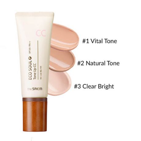 CC крем для лица The Saem Eco Soul Tone Up CC