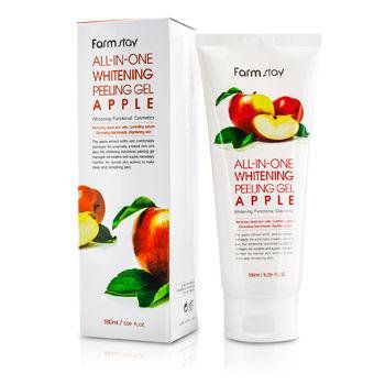 Осветляющий пилинг-скатка с экстрактом яблока и киви Farmstay All In One Whitening Peeling Gel