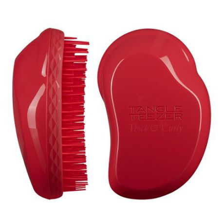 Миниатюрная расческа с массажным эффектом для мягких и упругих волос Tangle Teezer Tangle Teezer Thick and Curly Salsa Red