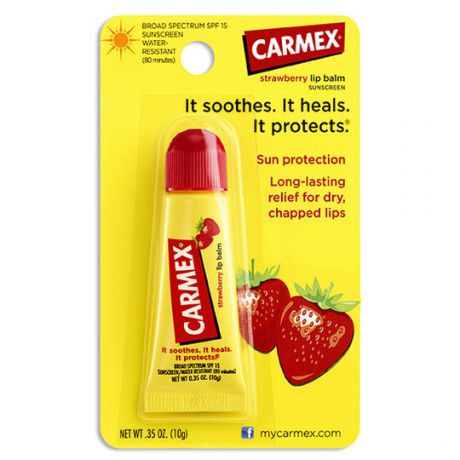 Бальзам для губ с ароматом клубники Carmex Carmex Lip Balm Strawberry Tube 10g