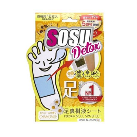 Детокс-патчи для ног Sosu Perorin Sole Spa Sheet Detox