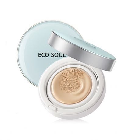 Охлаждающий ББ-крем кушон The Saem Eco Soul Power Proof Cooling BB Cushion