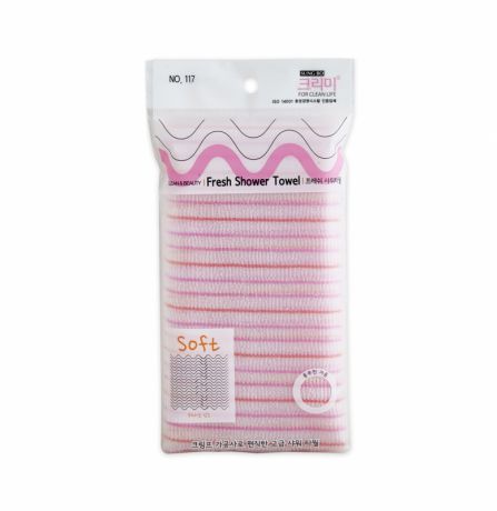 Мочалка средней жесткости Sungbo Cleamy Clean And Beauty Fresh Shower Towel (28х100)