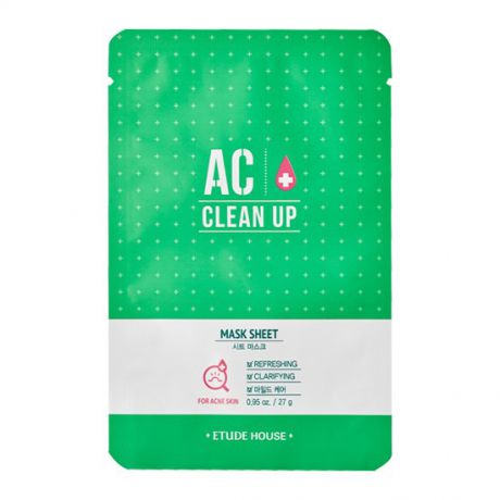 Маска для проблемной кожи Etude House AC Clean Up Mask Sheet