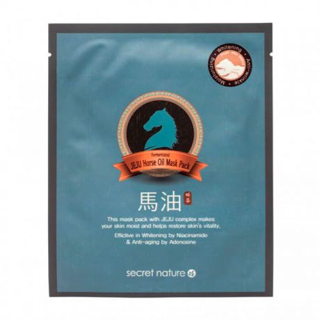 Тканевая маска для лица с экстрактом лошадиного жира Secret Nature Fermented Jeju Horse Oil Mask Pack