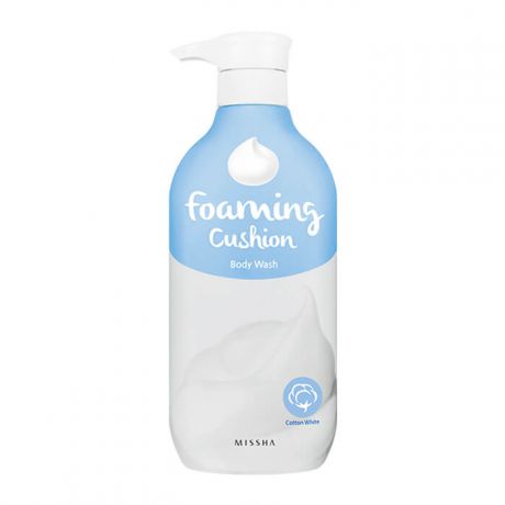 Мягкий очищающий гель для душа с экстрактом хлопка Missha Foaming Cushion Body Wash Cotton White