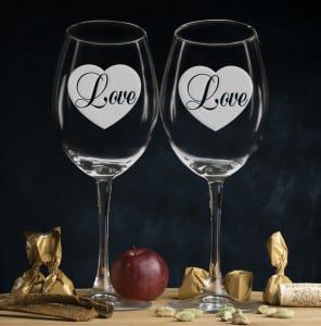 Комплект бокалов для вина "Love"