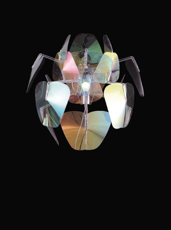 Artpole Светильник настенный Mondstein W, E27, 1х100 Вт, H58хD46хW60, разноцветный пластик, хром. сталь, шт
