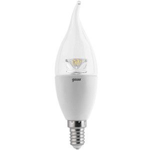 Gauss Лампа LED E14 6W 2700K диммируемая Gauss Candle Tailed Crystal Clear 1/10/50