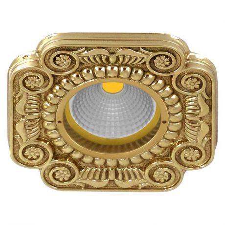 Fede FD1007ROB Квадратный точечный светильник из латуни, блестящее золото