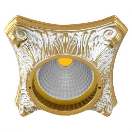 Fede FD1010ROP Круглый точечный светильник из латуни, золото с белой патиной