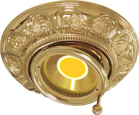 Fede FD1037ROB Круглый точечный поворотный светильник из латуни, bright gold