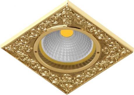 Fede FD1026COB Квадратный точечный светильник из латуни, bright gold