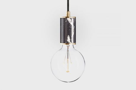 Latitude Подвесной светильник, LATITUDE Marmor Glans, nero/brass