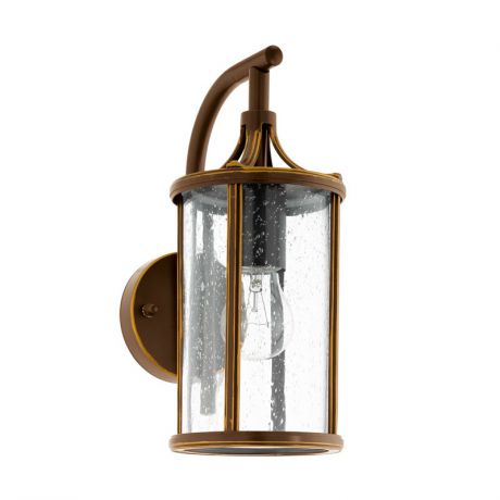 EGLO Уличный светильник настенный MAMURRA, 1х60W (E27), L140, H310, гальван. сталь, темно-коричневый/сте