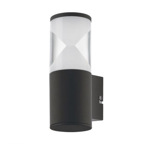 EGLO Уличный светодиодный настенный светильник HELVELLA, 1х3,7W(LED), IP44, L75, H210, A105, сталь, черны