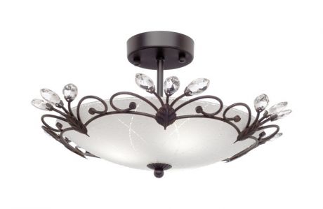 Silver Light Светильник потолочный Silver Light, серия Lotos, металл+стеклo, диаметр 40 см., цвет венге 3XЕ27X75W