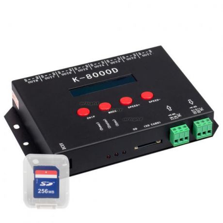 Arlight Контроллер DMX K-8000D (5V, SD-card, 8x512)