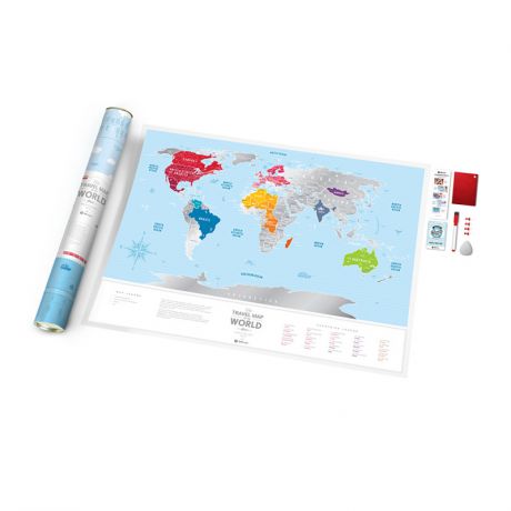 1DEA.me Карта travel map silver world