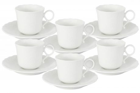Narumi Набор: 6 чашек + 6 блюдец для кофе Шёлк