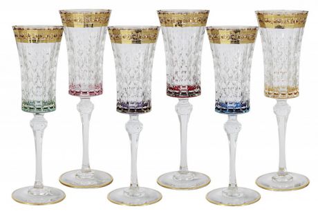 Same Набор: 6 бокалов для шампанского Цветная Флоренция
