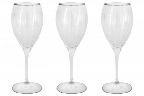 Same Набор: 6 хрустальных бокалов для вина Пиза серебро
