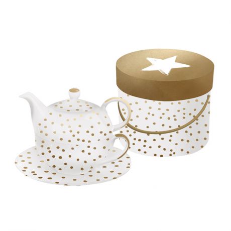 Paperproducts Design Набор заварник+чашка+блюдце в подарочной упаковке the star money с настоящим золотом
