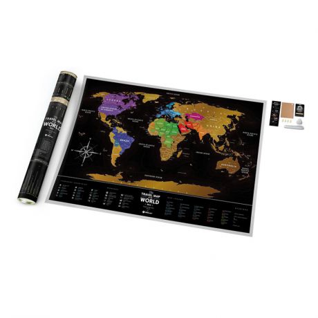 1DEA.me Карта travel map black world